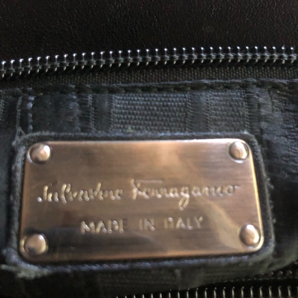 Salvatore Ferragamo Gancini Metal Fittings Leather Tote Bag. - Picture 10 of 16